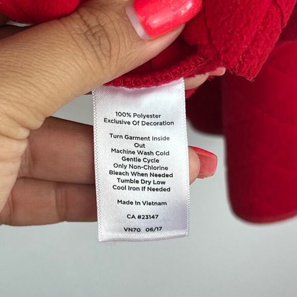 Talbots red textured zip  up jacket womens size XLp - Picture 8 of 8